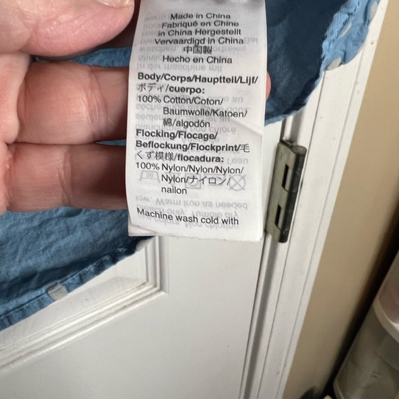 Madewell * Top Soft Blue with White Polka Dots Size 0 - Picture 3 of 6